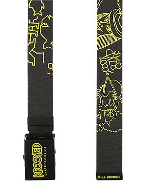 Krooked Reversible Belt Yellow Adjustable