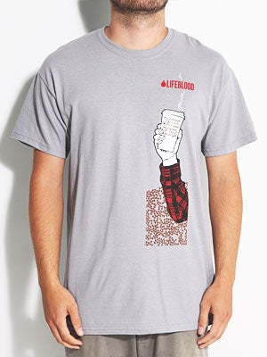 Lifeblood Coffe Cruiser Tee Grey MD
