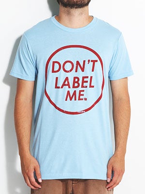 Lost Don't Label Tee Light Blue MD
