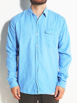 Lost Super Solid L/S Woven Shirt Blue SM