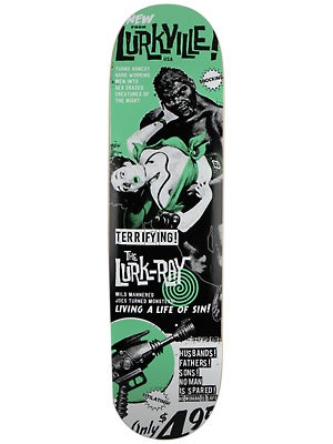 Lurkville Advert Teal Deck  8.375 x 32.5