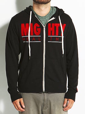 Mighty Healthy Throwback Hoodzip Black SM
