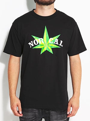 Nor Cal Green Star Tee Black SM