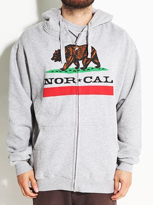 Nor Cal Republic Hoodzip Heather Grey SM
