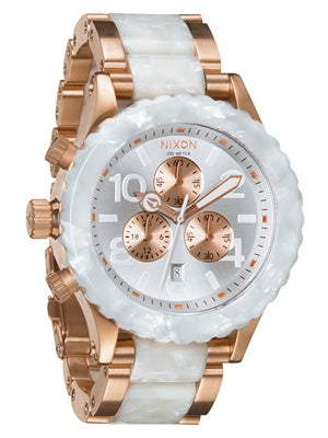 Nixon The 42-20 Chrono Watch Rose Gold/White Gran