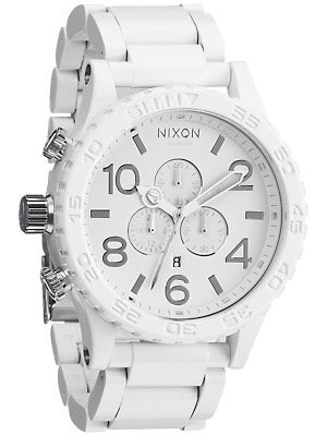 Nixon The 51-30 Chrono Watch  All White/Silver