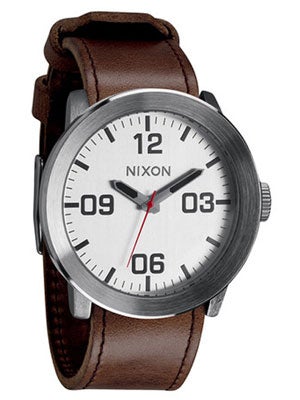 Nixon The Corporal Watch  Silver/Brown