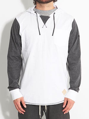 Nixon Hitched Too Hooded Knit White MD