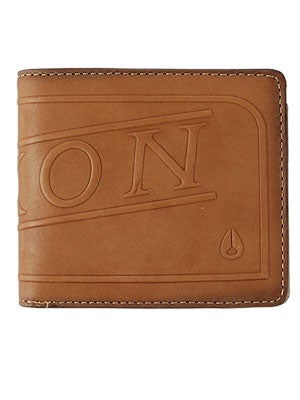 Nixon Labelled Bi-Fold Zip Wallet Saddle
