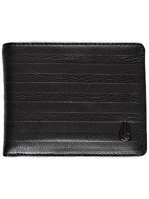 Nixon Pass Bi-Fold ID Leather Wallet Black Line