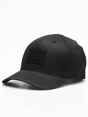 Nixon Waxed Athletic Flexfit Hat Black SM/MD