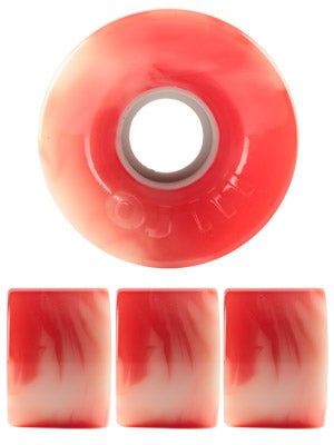 OJ Hot Juice 78a Swirls Red/White Wheels