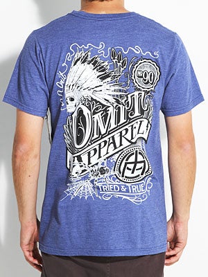 Omit Trade Post 2 Tee Blue Heather MD