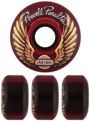 Red AT Cored Wheels 60mm 80a