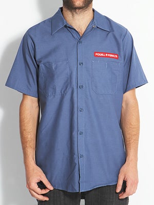 Powell Winged Ripper Work Shirt Lt Blue MD