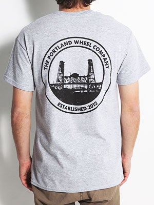 Portland Wheel Co Logo Tee Heather Grey MD
