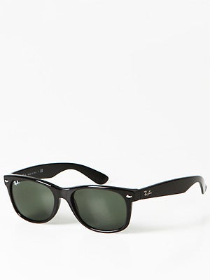 Ray Ban New Wayfarer Black/Crystal Green Lens/55mm