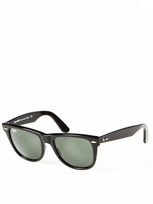 Ray Ban Original Wayfarer  Black/Crystal Green Lens/54