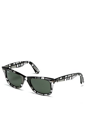 Ray Ban Original Wayfarer Blocks 3D Dk Gry/Gry Lens/50