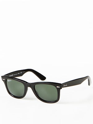 Ray Ban Original Wayfarer  Black/Polar Green Lens/50mm