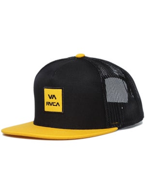 RVCA VA All the Way Mesh Hat Black/Yellow Adj.