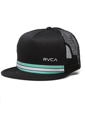 RVCA Barlow Trucker Hat Black/Grey/Nat Adj.