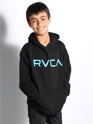 Kids Big RVCA Hoodie Black SM