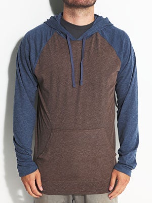 RVCA Castro Hooded Knit Shirt Ashwood Heather MD