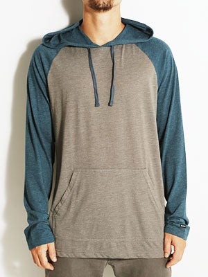 RVCA Castro Hooded Knit Shirt Blue SM