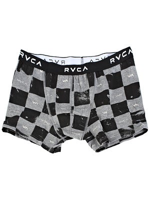 RVCA Check That Boxer Brief Shorts Grey LG/XL