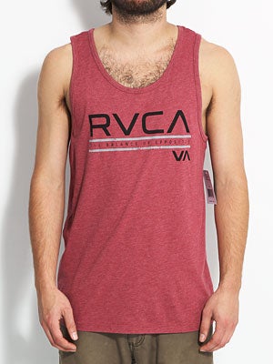 RVCA Distressed Vintage Dye Tank Red XL