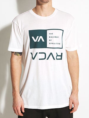 RVCA Flipped Box Vintage Wash Tee White/VWT LG