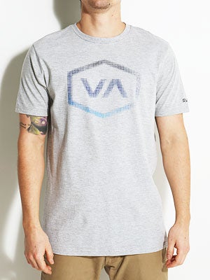 RVCA Halftone Hex Tee Athletic Heather LG