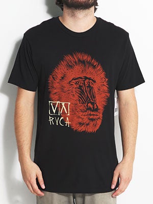 RVCA Mandrill Vintage Wash Tee Black LG