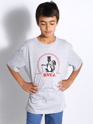 RVCA Kids Mr. Sophistication Tee Grey Heather YM