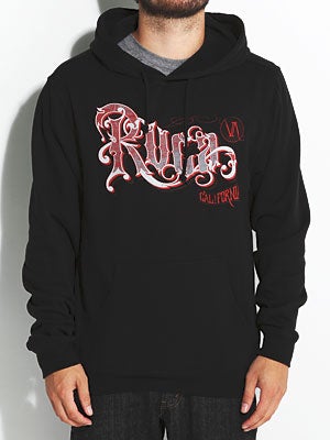 RVCA Ornate Pullover Hoodie Black SM