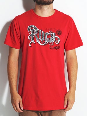 RVCA Ornate Tee Red SM