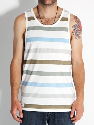 RVCA Paper Cut Tank Top White XL