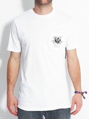 RVCA Ratty Girl Pocket Tee White MD