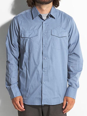 RVCA Republic L/S II Woven Shirt Blue XL