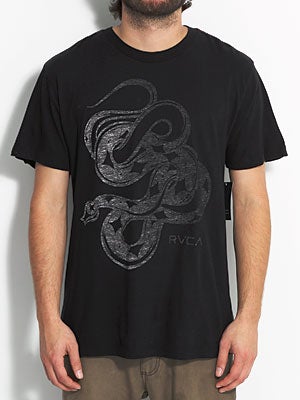 RVCA Snakes Alive Vintage Wash Tee Black MD