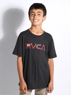 Kids RVCA Monster Tee Black YSM