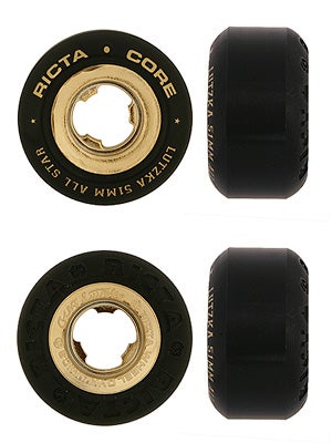 Lutzka Black All Star Chrome Core Wheels 51mm