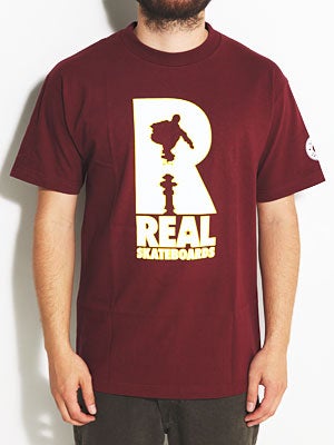 Real HUF Hydrant Tee Burgundy XL