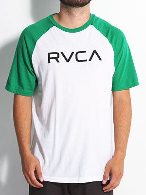 RVCA Big RVCA S/S Raglan White/Green SM