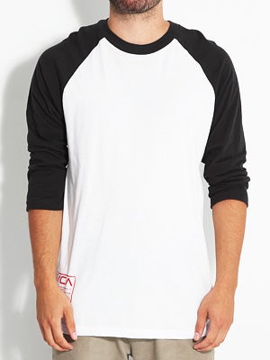 RVCA Label 3/4 Sleeve Shirt Black XL