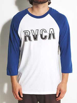 RVCA Vintage RVCA Raglan Shirt White/Royal/RYW M