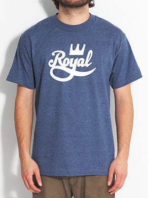 Royal Crown Script Tee Blue Heather MD