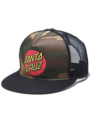 Santa Cruz Classic Dot Mesh Hat Camo/Black Adj