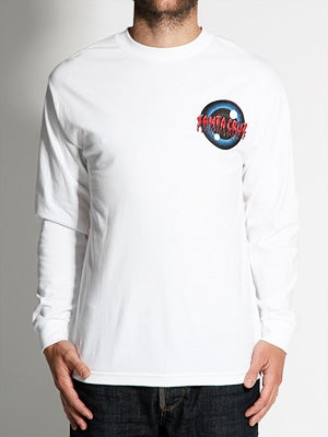 Santa Cruz Cyclops L/S Tee White SM